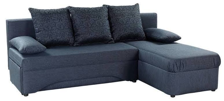 Ecksofa dunkelblau B/H/T