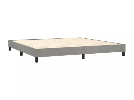 Sommier à lattes de lit Gris clair 200x200 cm Velours