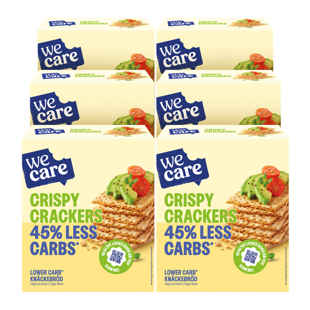 6x WeCare Lower Carb CrackersCrispy100 gr