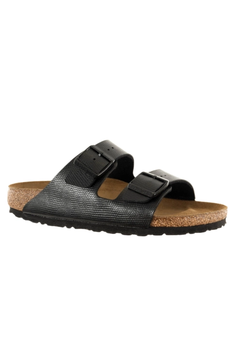 Sandales - nu-pieds birkenstock arizona bf narrow 11926 -shiny lizard black