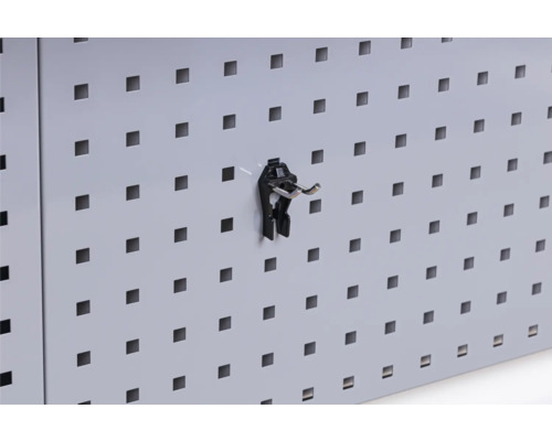 Dubbele haak Industrieel 60 x 27 x 47 mm zwart, 3 st.