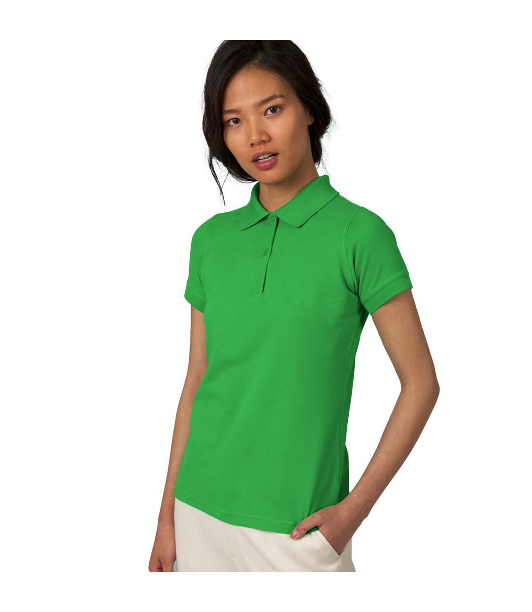B&C - Polo à manches courtes SAFRAN PURE - Femme (Vert tendre) - UTBC104