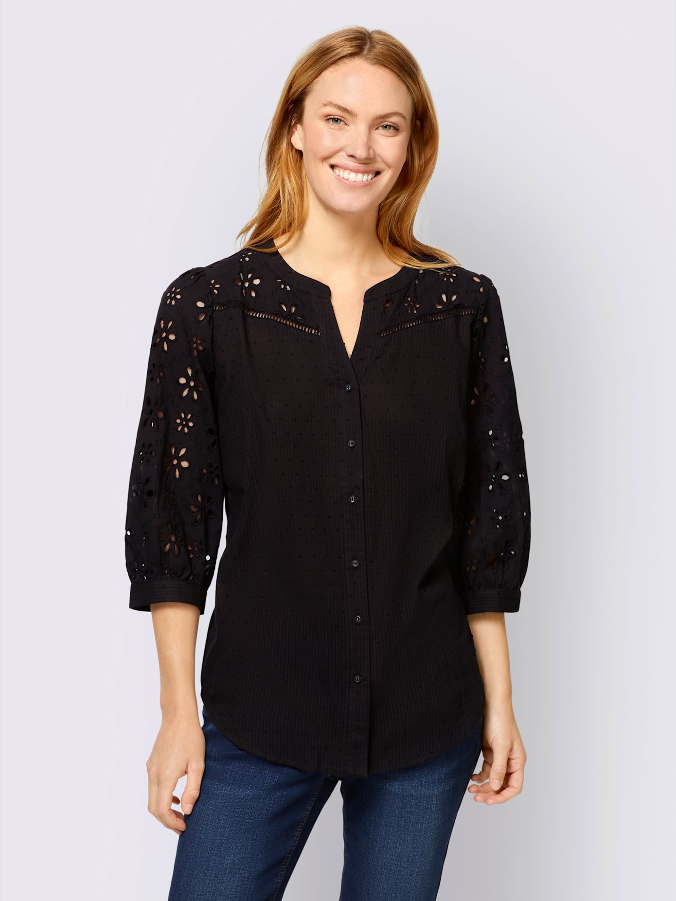 Chemisier look tendance avec ourlet arrondi