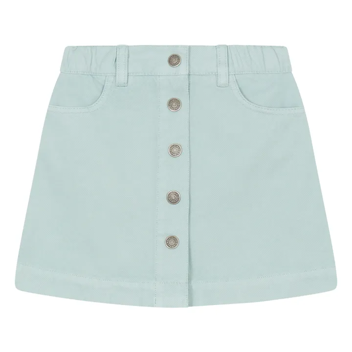 SMALLABLE BASICS Jupe Courte Fille en Denim | Vert Menthe