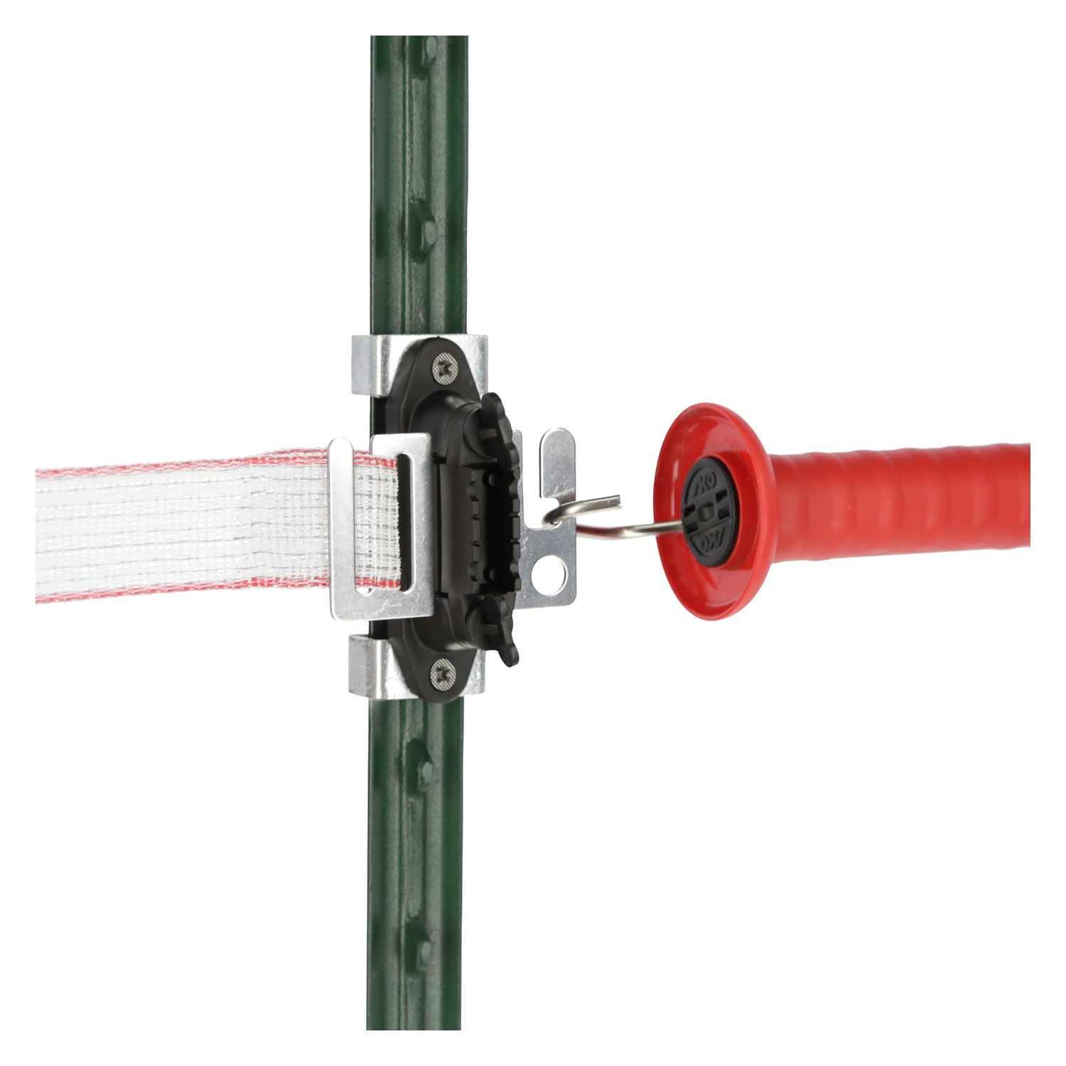 KERBL Bandtorgriffisolator-Set für T-Pfosten  - schwarz