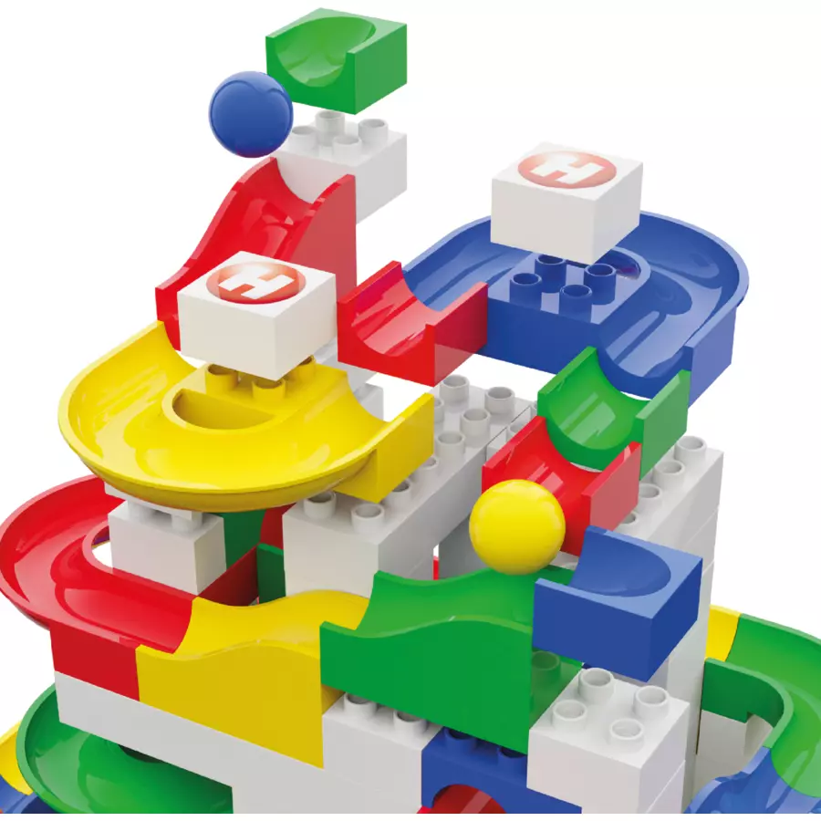 HUBELINO® Kugelbahn Baukasten Basis, 123-teilig