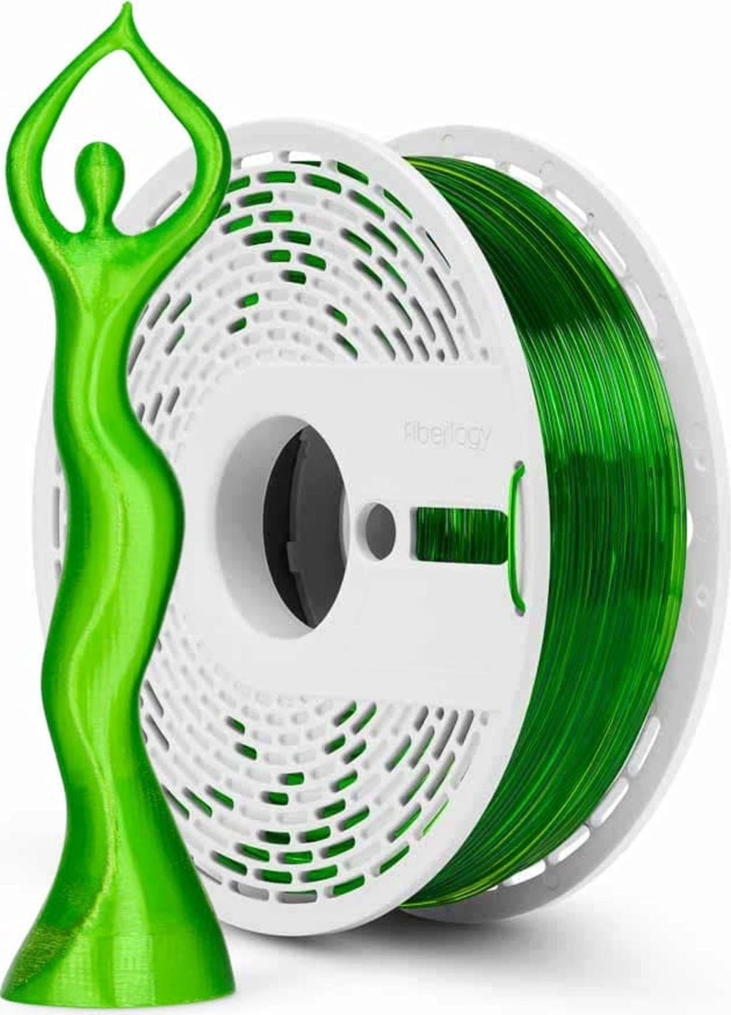Fiberlogy  HS PLA Clear Light Green, 1,75 mm / 850 g    Turbo Druck & kristallklare Präzision in Light Green