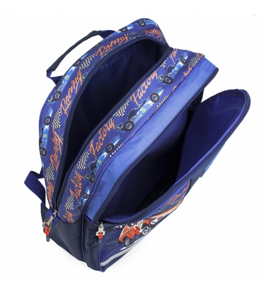 Mochila infantil acolchoada e estampada Skpat 130901 Azul - 42 x 33 x 15 cm -