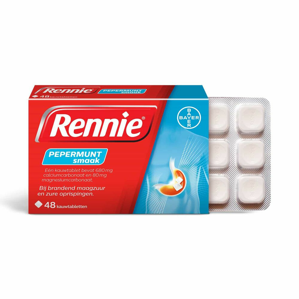 Rennie Pepermunt 48 tabletten