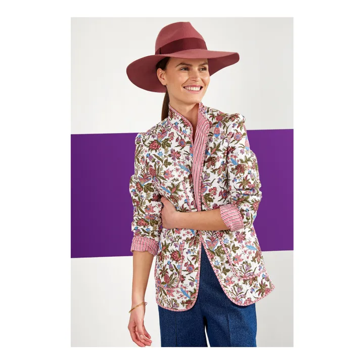 Maria de la Orden Veste Matilda Fleurs | Blanc