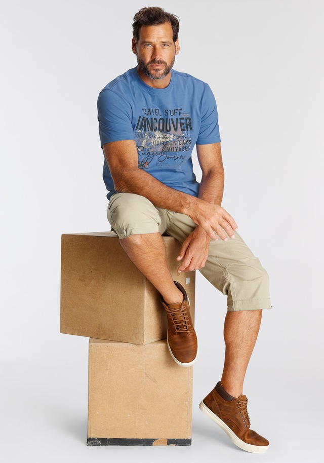 Man's World T-Shirt , Kurzarm,  bedruckt,  Rundhalsausschnitt,  aus dehnbarem Jerseystoff