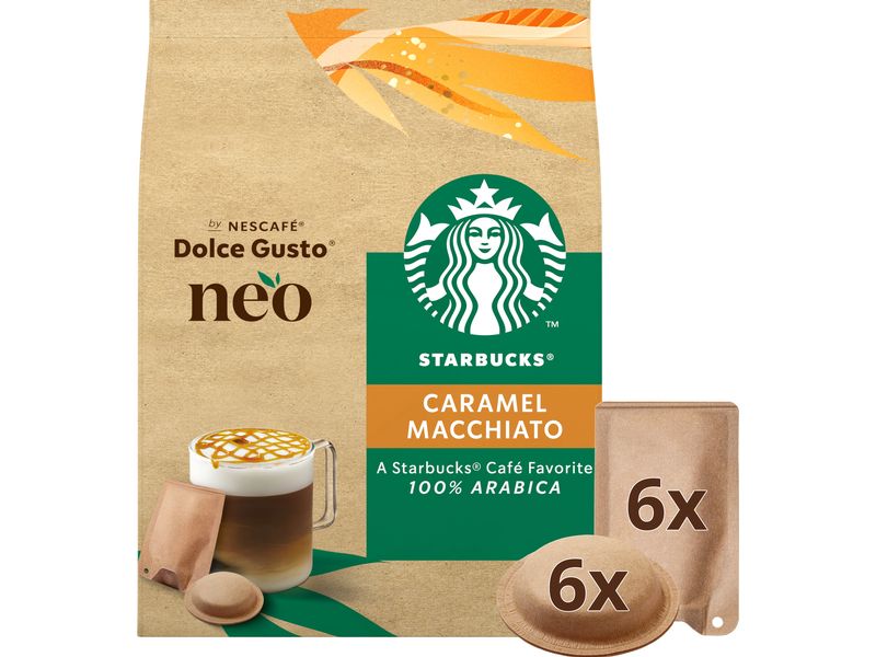 NEO by Nescafé Dolce Gusto Sachets Starbucks Caramel Macchi Sachets für die Nescafé Dolce Gusto NEO Kaffeemaschine von Delonghi