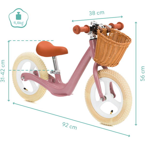 fillikidfillikid   Laufrad Speedy SL mit Korb rosa
