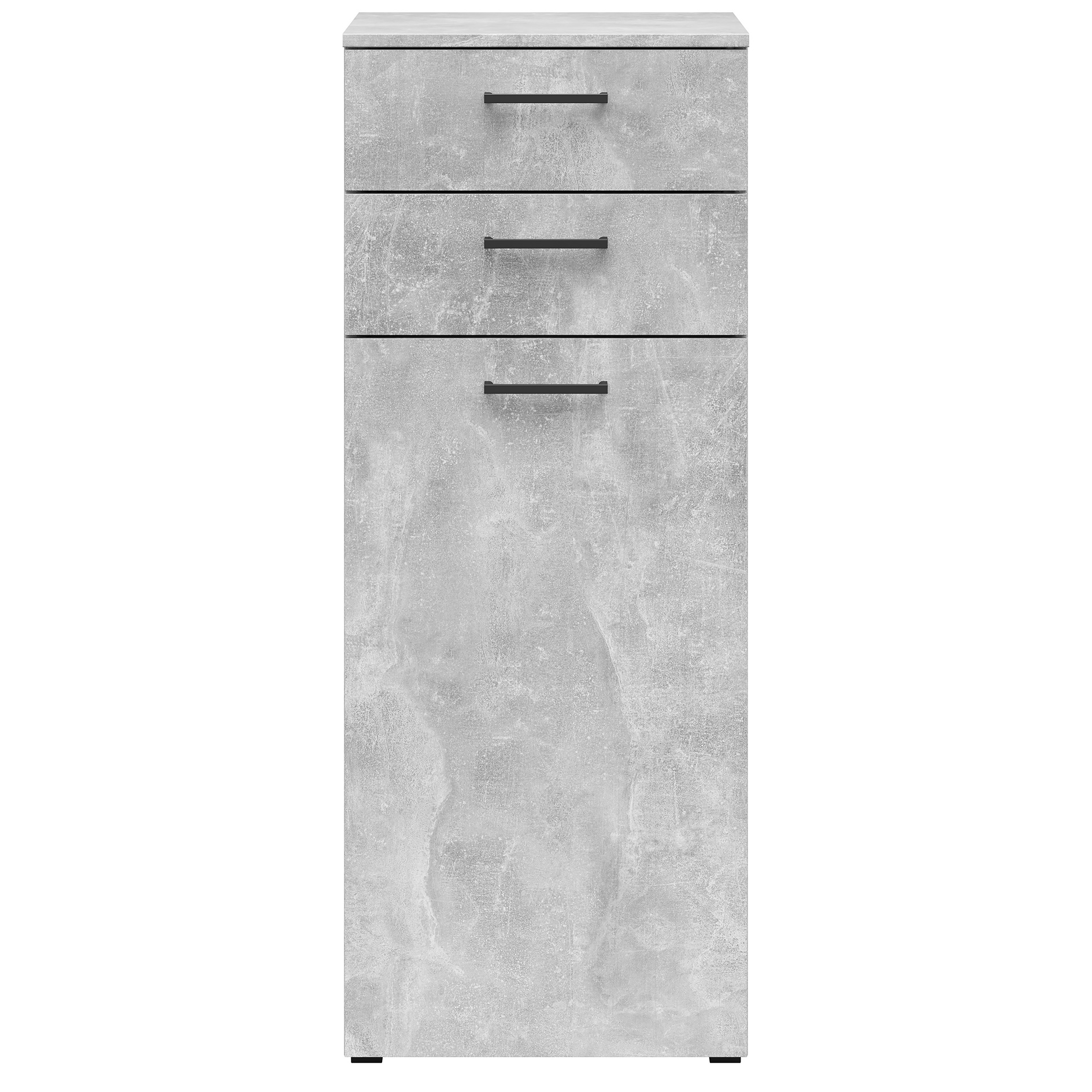 Kommode - Betonoptik - eine Tür - 2 Schubkästen - 45 cm