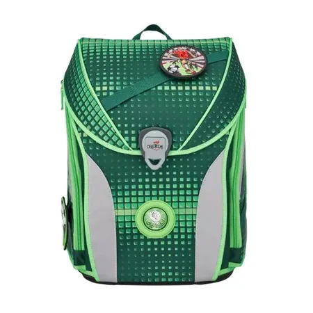 DerDieDas Schulranzen-Set Ergoflex Max Soccer Green, 5-teilig