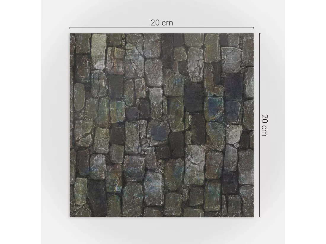 Carreaux autocollants PVC, Carrelage PVC adhésif - 20x20x20 - Texture de mur en pierre