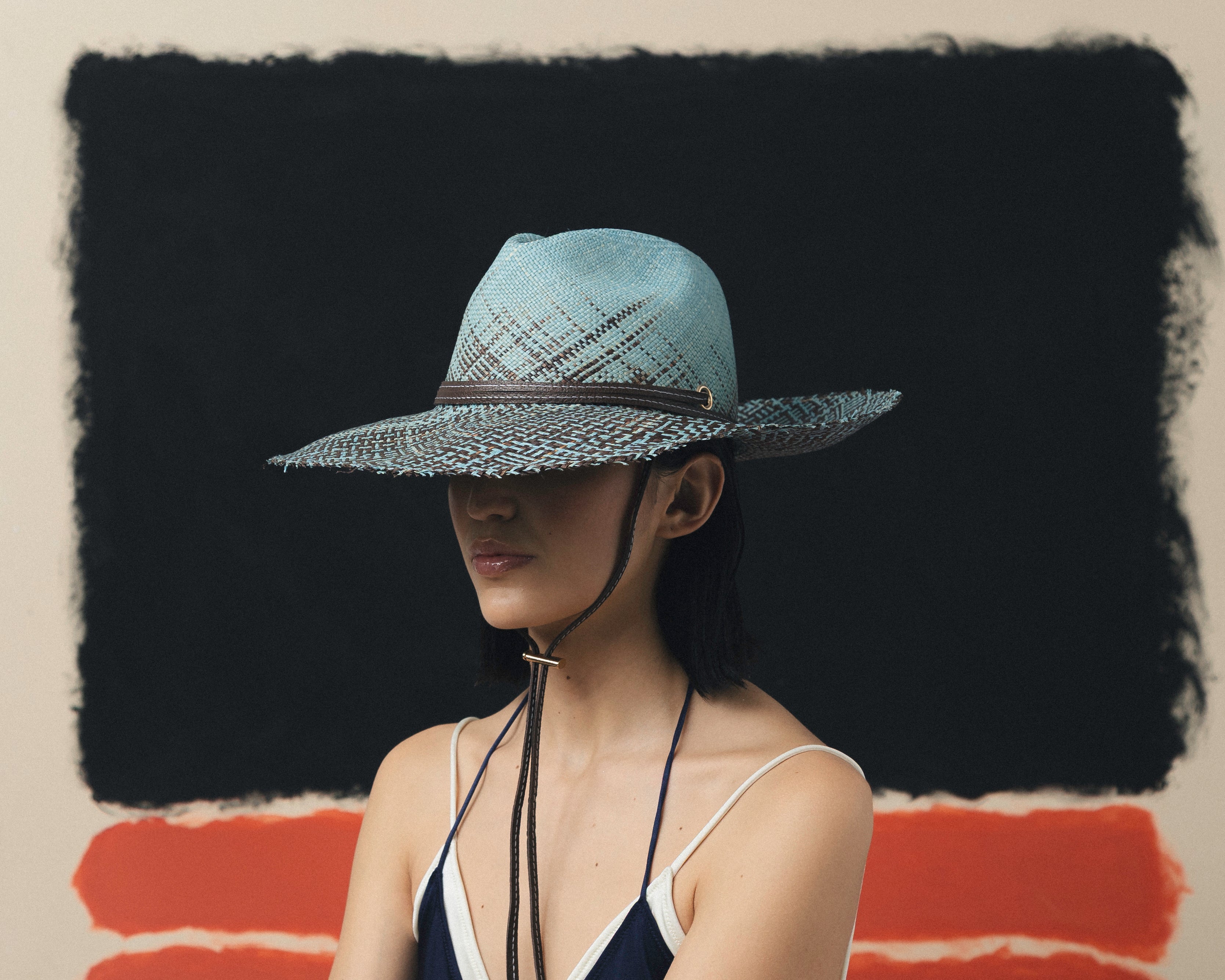 Chapeau Panama Ombré à longs bords