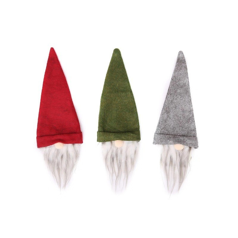 (3er Set) Weinflaschenanzug Sektflaschen Deko Überzug Weihnachtskostüm - Wichtel