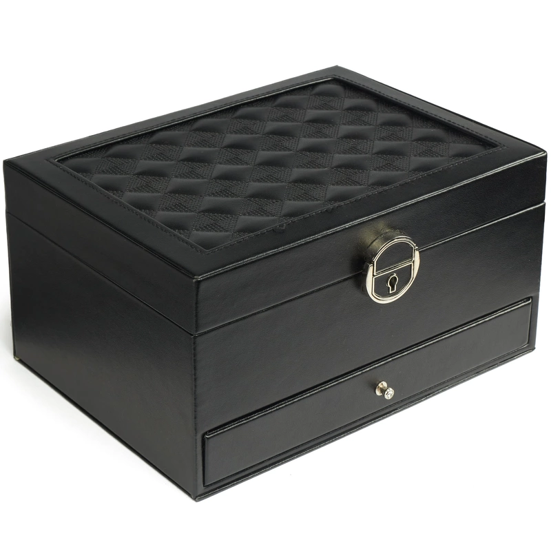 Gillian Jones Large Classic Jewelry Box - Black 12010
