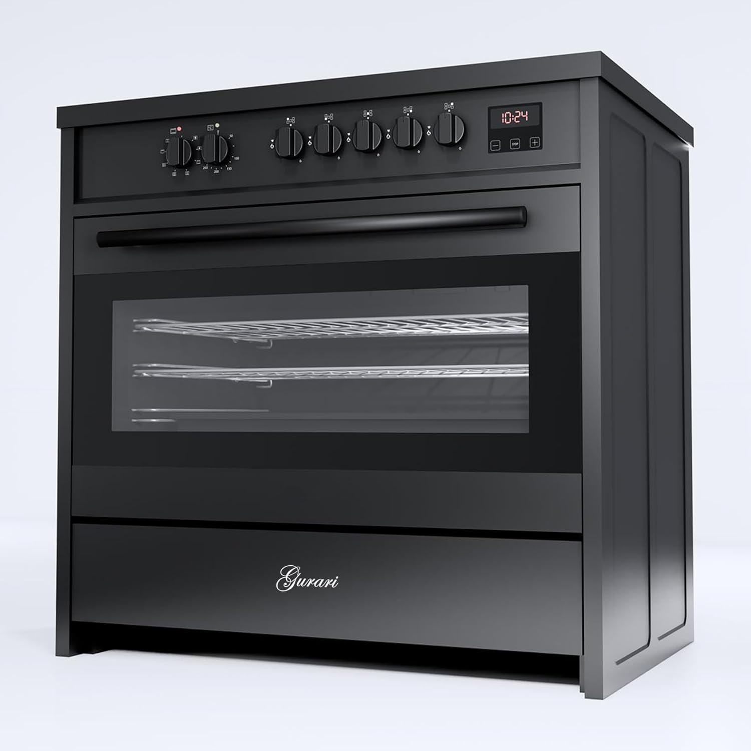 Induktions-Standherd E 913 BL + GCH 286 BL 9 Prime, Range Cooker 90 cm/FLEX ZONEN/ 5 Zonen / 121L + Dunstabzugshaube 90 cm