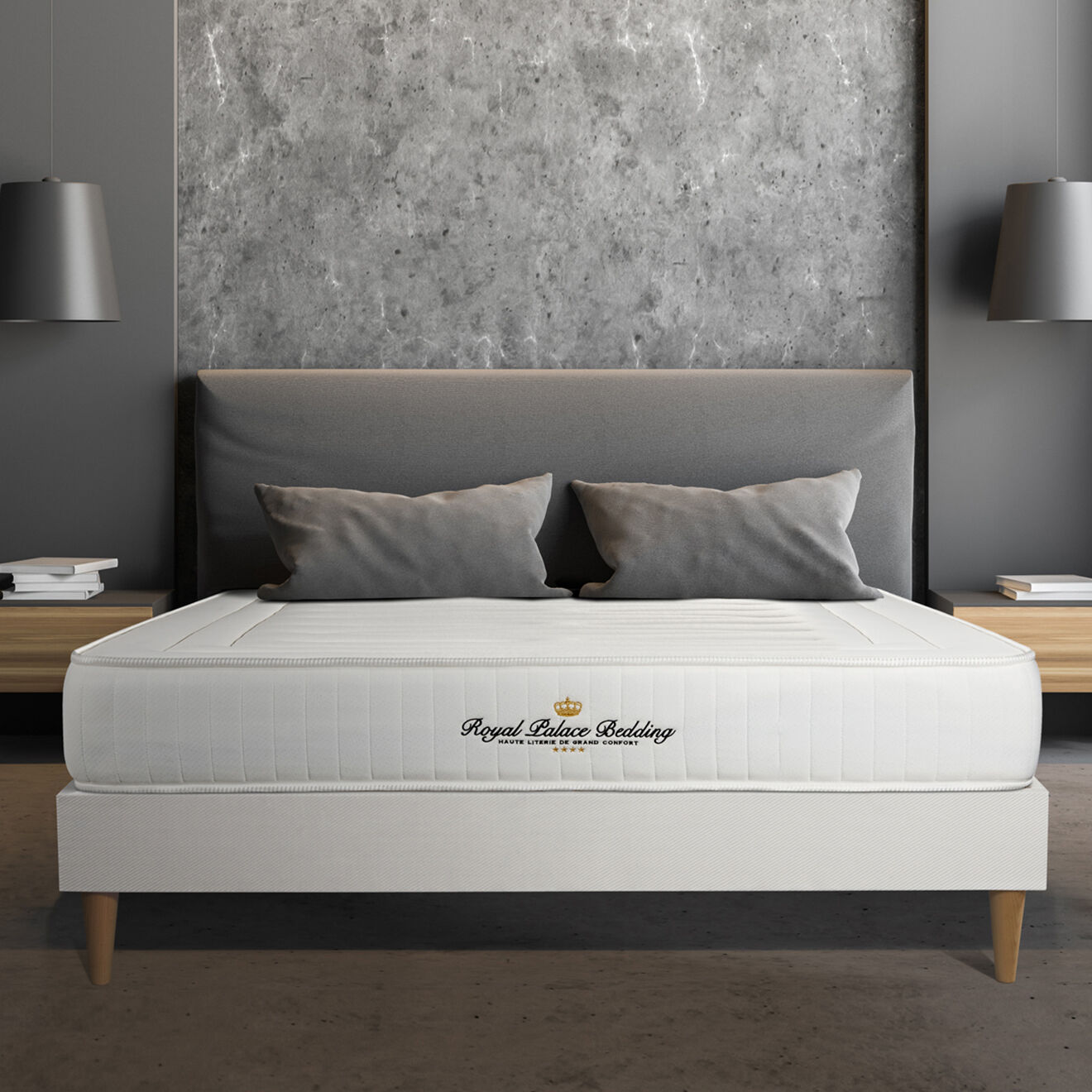 Royal Palace Bedding Matelas à mémoire de forme Nottingham blanc - 90x190 cm