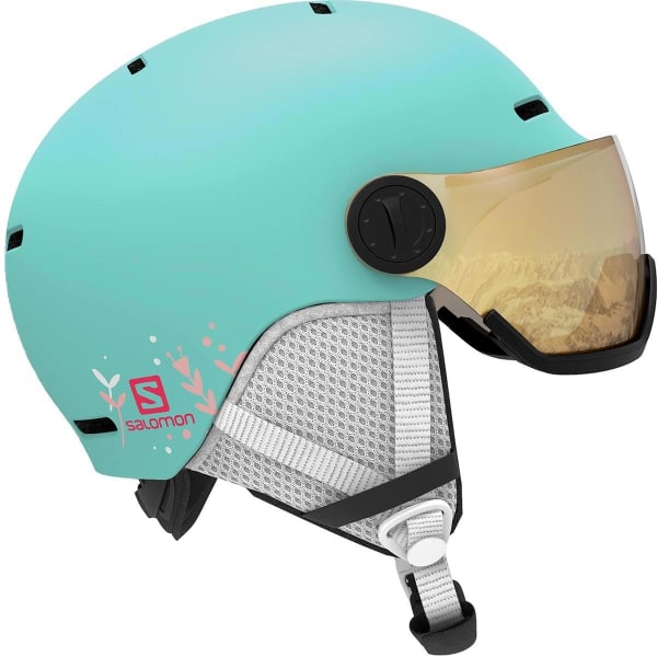 Casque de ski SALOMON GROM VISOR KIDS ARUBA ARUBA GLOSSY/UNIV