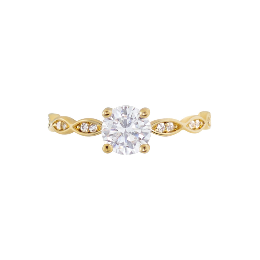 Bague Plaqué Or Kurt Oxydes De Zirconium