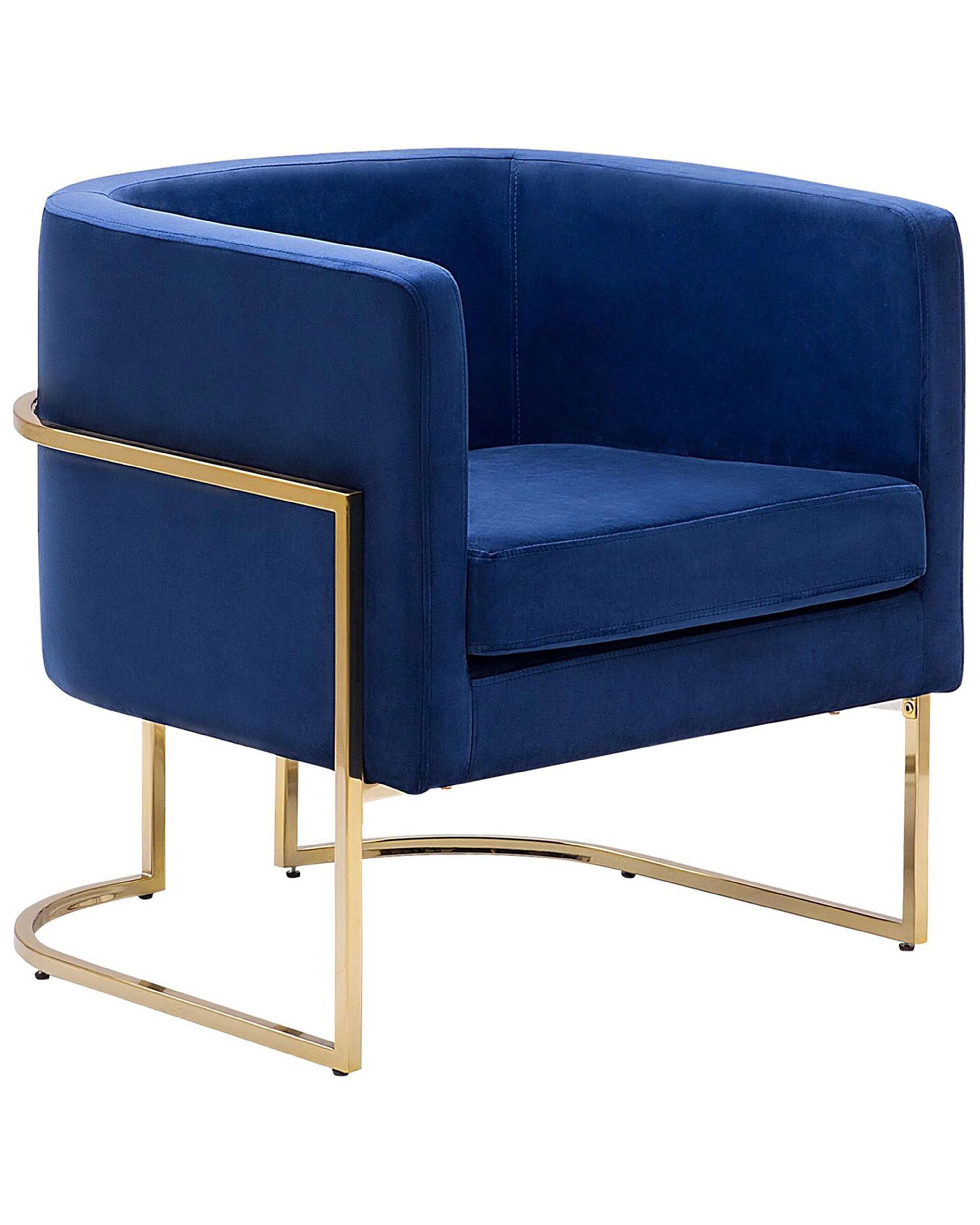Fauteuil SIRKKA Fluweel Donkerblauw