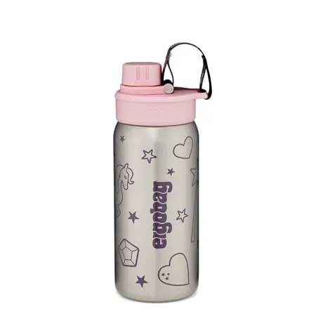 ergobag Edelstahl Trinkflasche Rosa, 500 ml