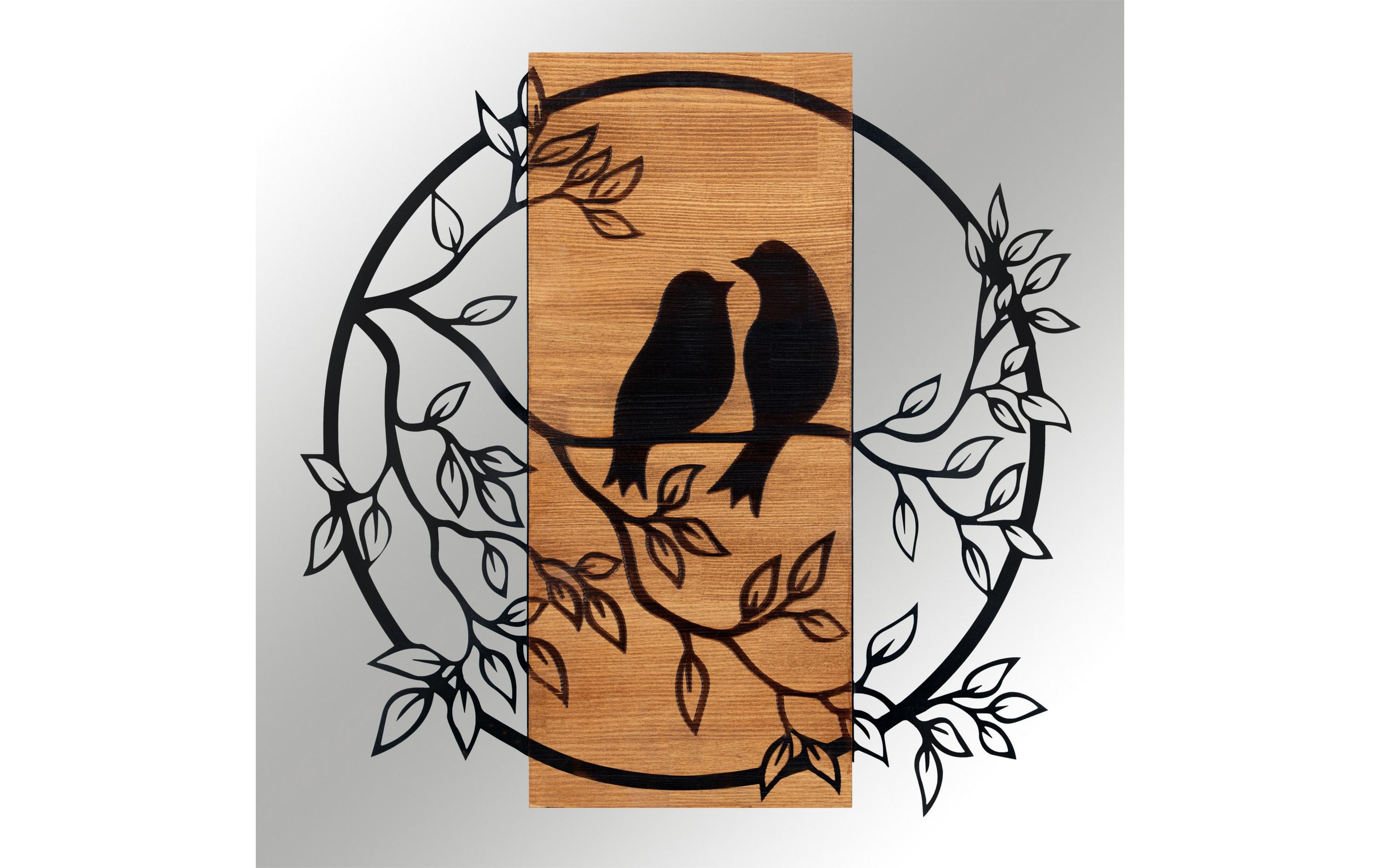 Wanddekoration Vogel 59.5 cm x 58.5 cm,Wanddekoration