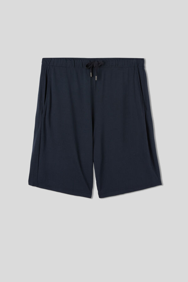 Shorts de modal e piqué de seda
