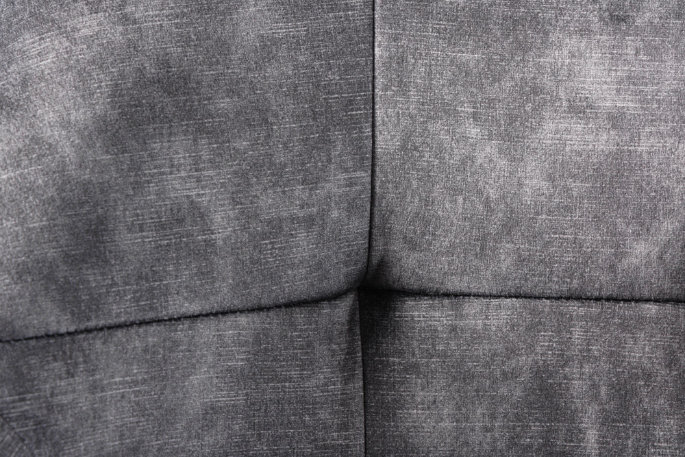 Design Stuhl LOFT dunkelgrau Samt drehbar Metallgestell schwarz mit Armlehne