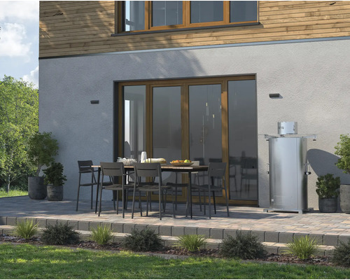 Tenneker® Grill Barrel Vuurkorf met RVS Plancha Plaat Ø 80 cm Zilver