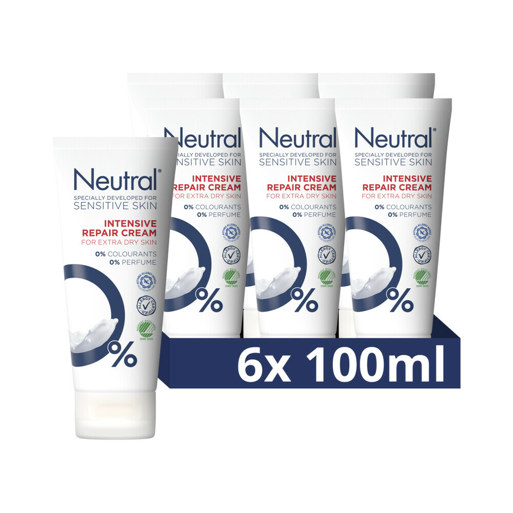 6x Neutral 0% Intensive Repair Cream Parfumvrij100 ml