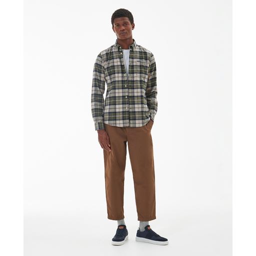 Barbour Kyeloch Tailored Tarten Skjorte, Forest Mist, XL