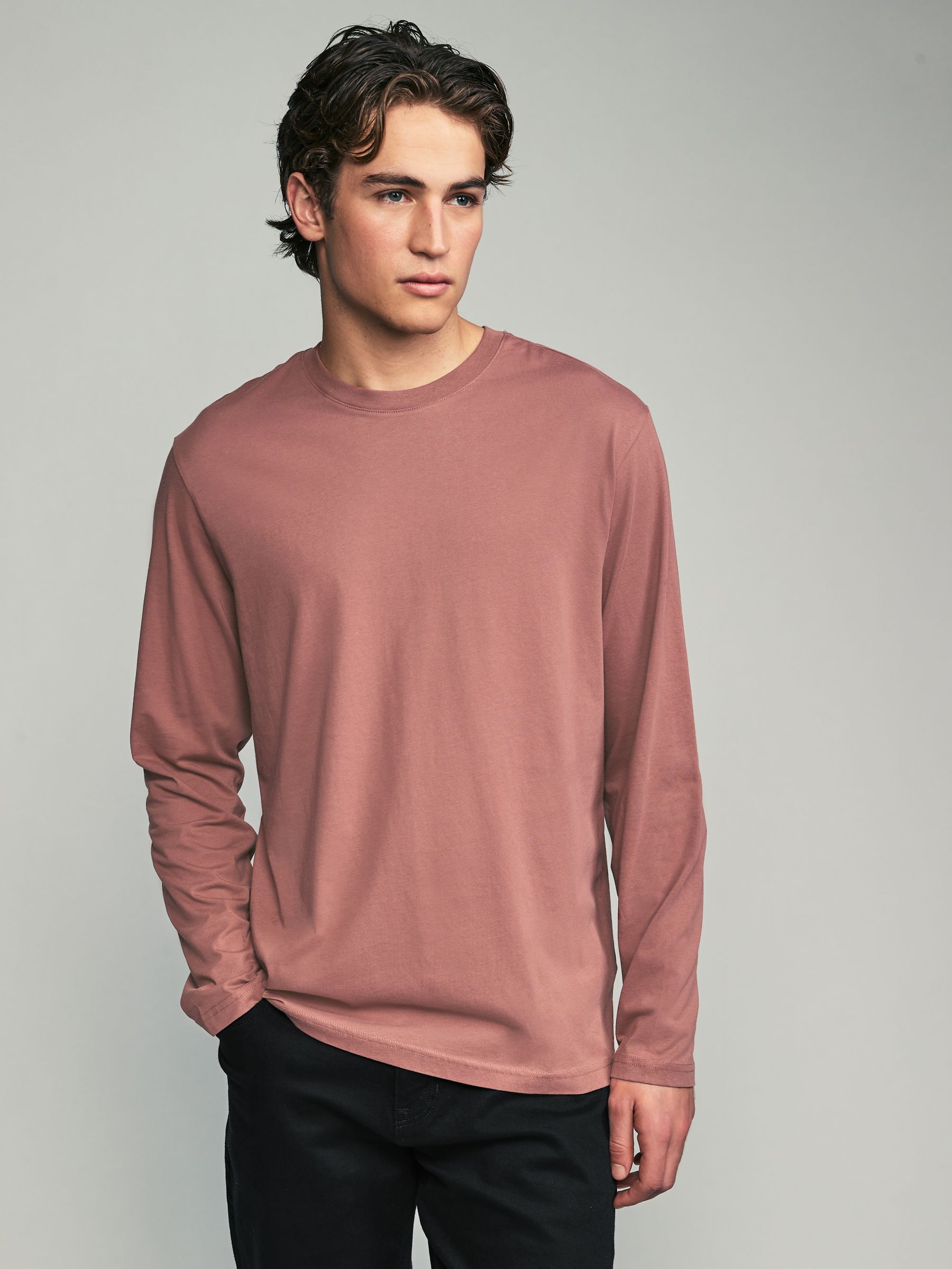 Neutraal - Normale Pasvorm - verpakking van 5 regular-fit T-shirts met lange mouwen van 100% katoen