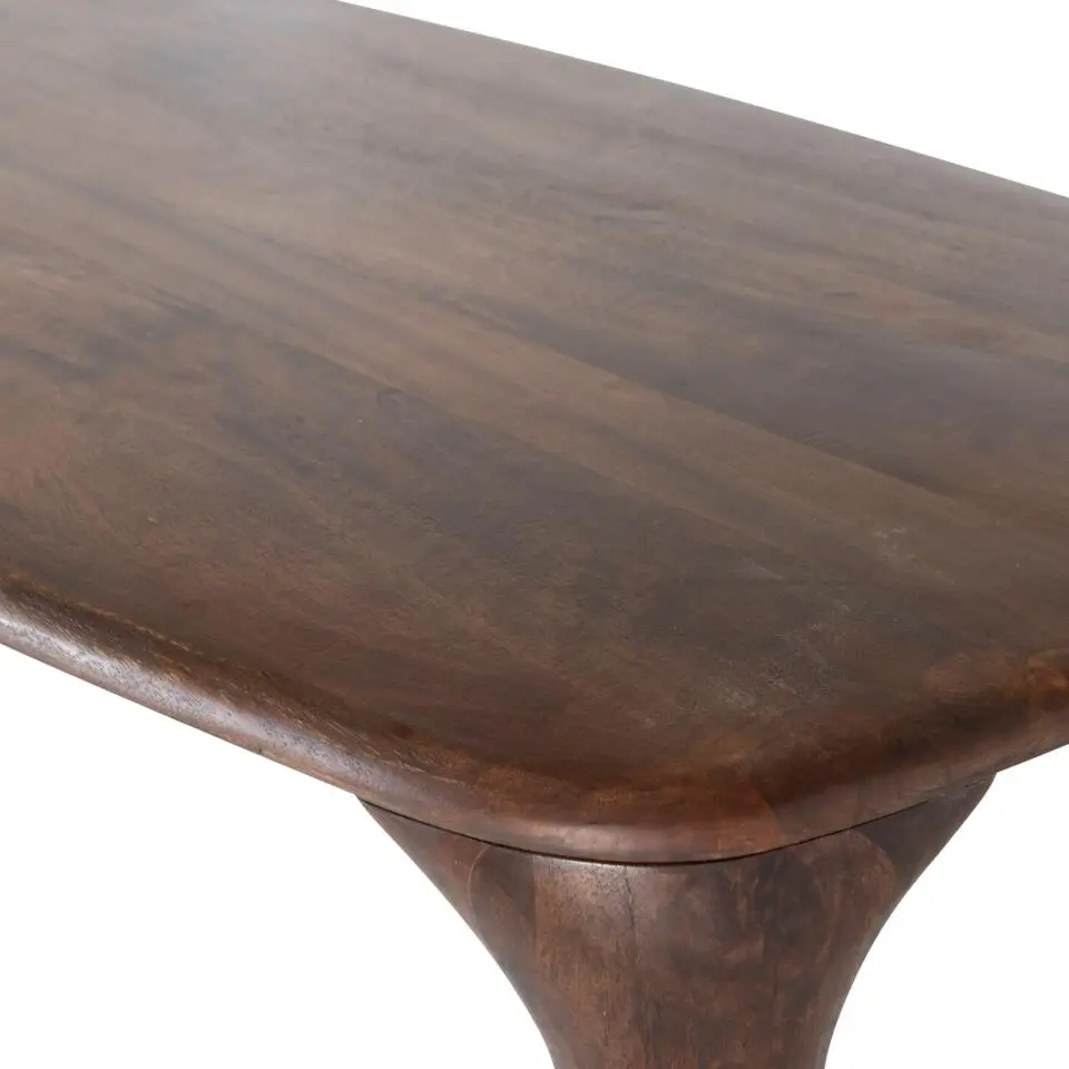 WOOOD Fiore Eettafel - Mango Hout - Walnoot - 76x190x95