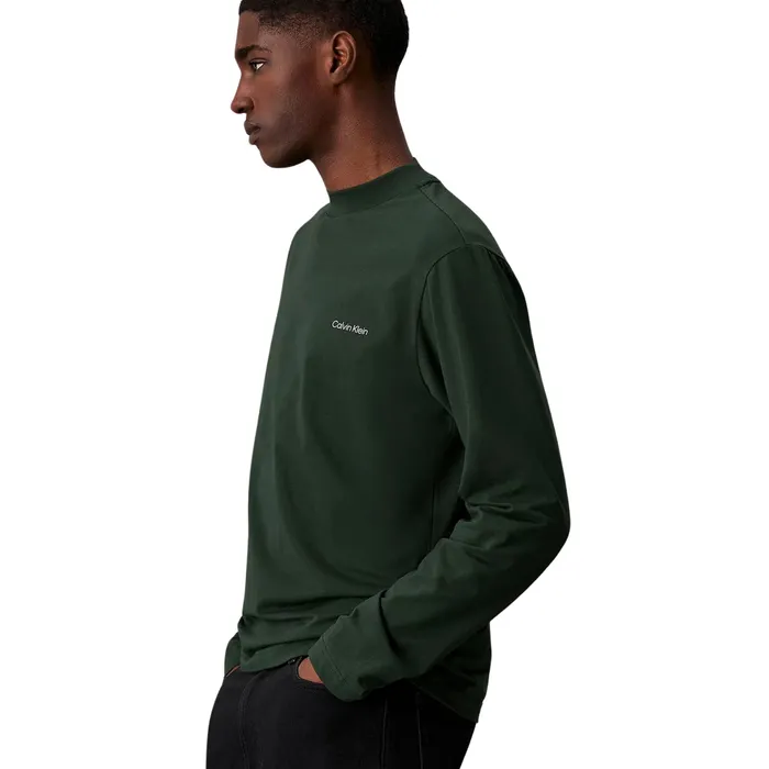 Calvin Klein Micro Logo Mock Longsleeve Shirt Heren