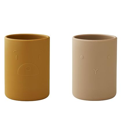 Liewood Becher - 2er-Pack - Ethan - Golden Caramel/Hafer Mix