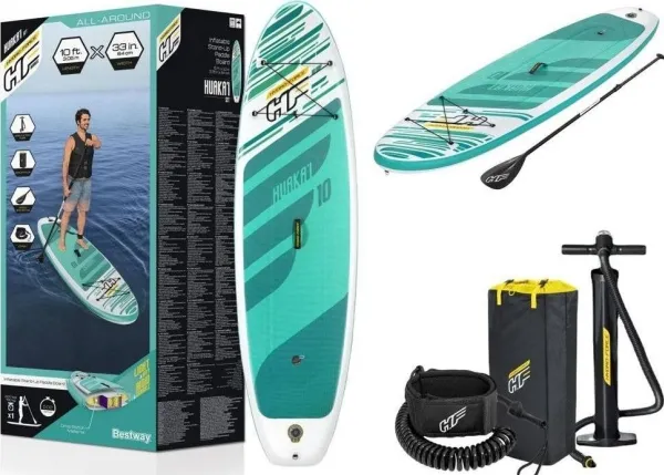 Bestway 65346, Stående padelboard (SUP), Flerfarvet, 130 kg, Fuld farveboks, 3050 mm, 12,2 kg