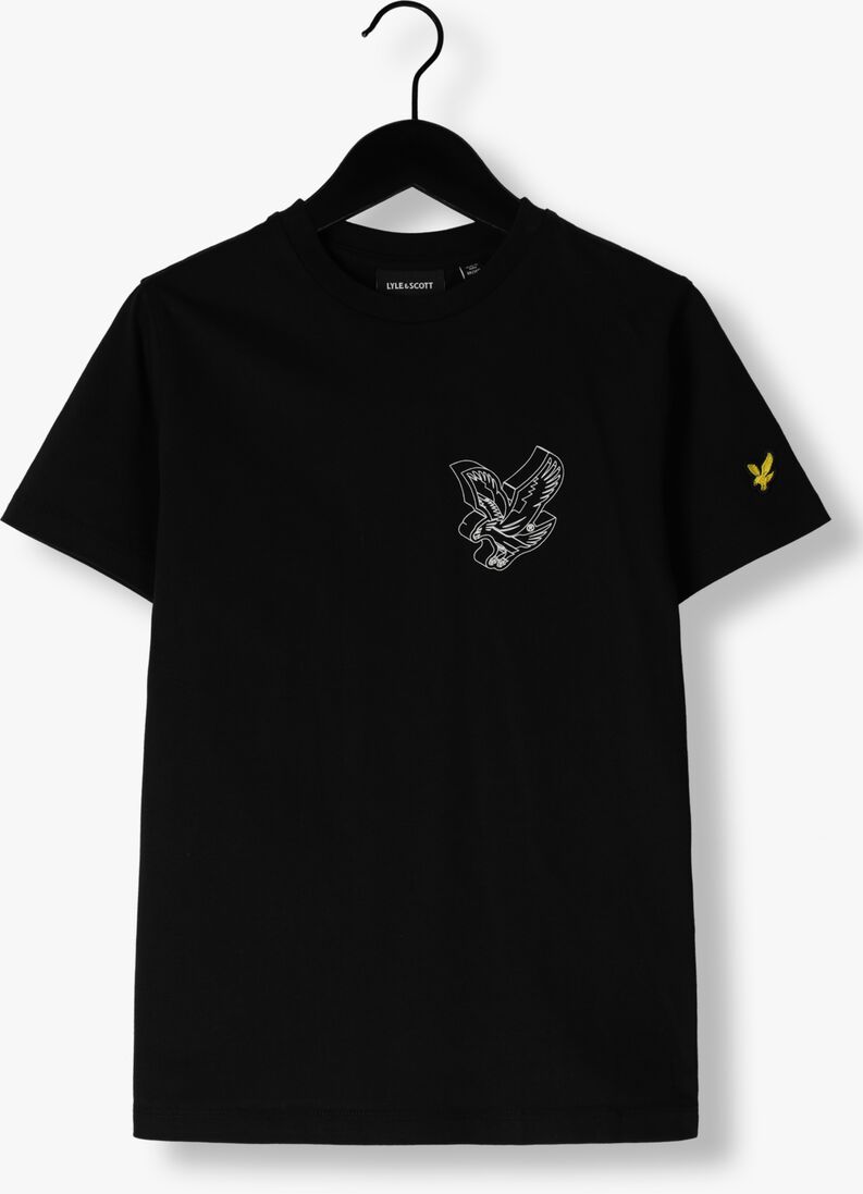 LYLE & SCOTT zwarte lyle & scott t-shirt 3d eagle graphic t-shirt