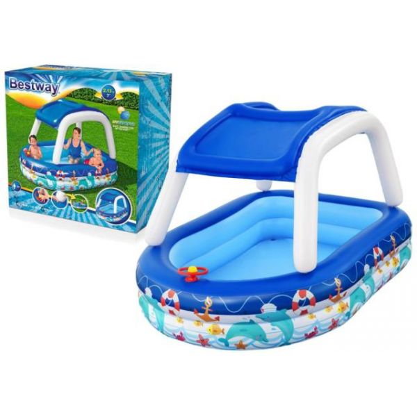 Bestway Barco Blue C/ Teto de Proteção e Leme C/ Buzina (213x155x132cm) 54370 LT002854
