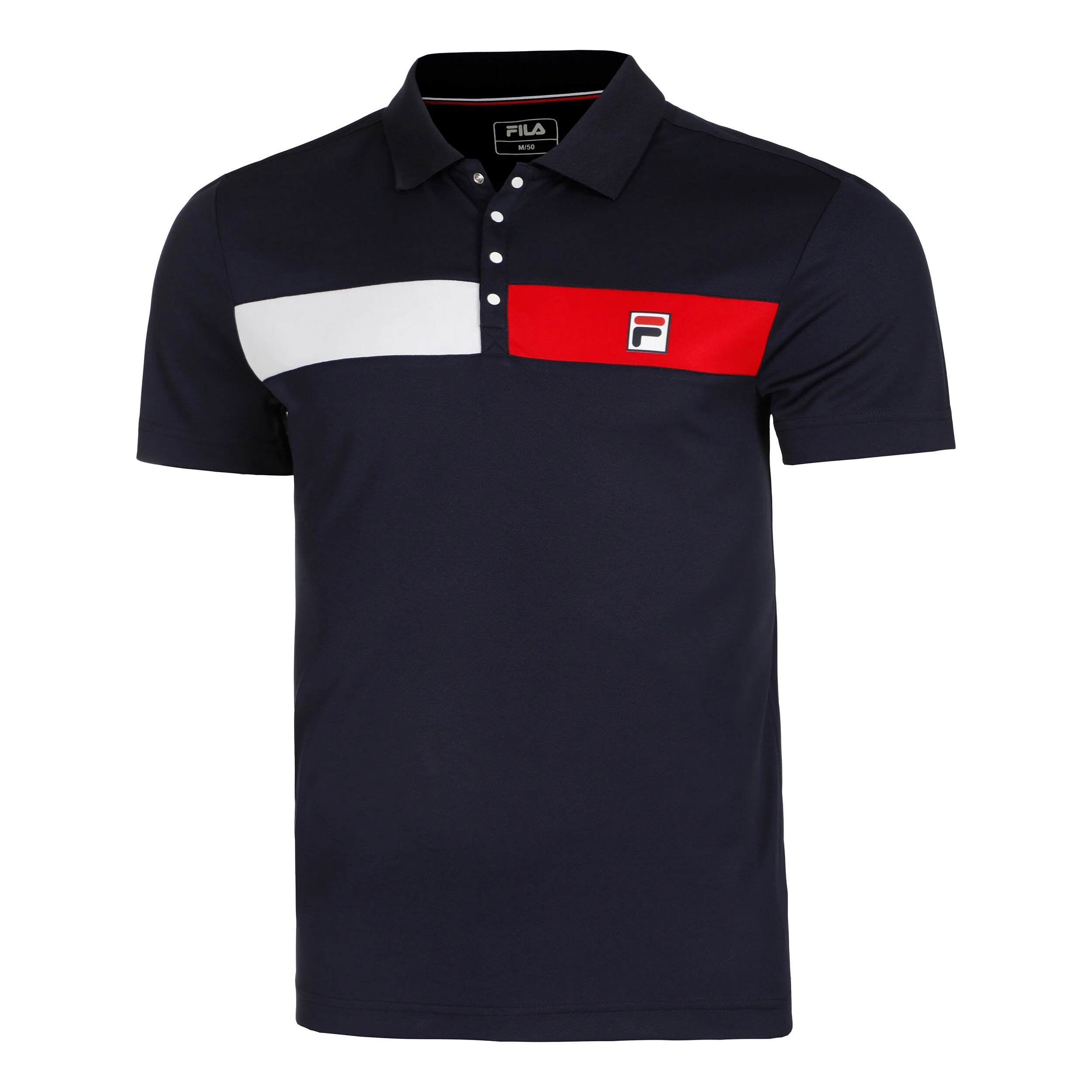 Fila Jayden Polo Hommes - Bleu Foncé , Rouge
