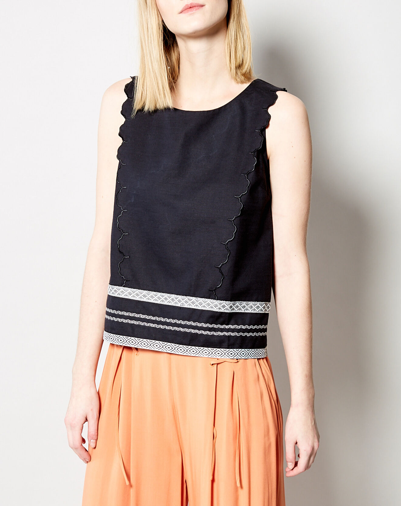 Karl Marc John Top Tecerca en Coton noir