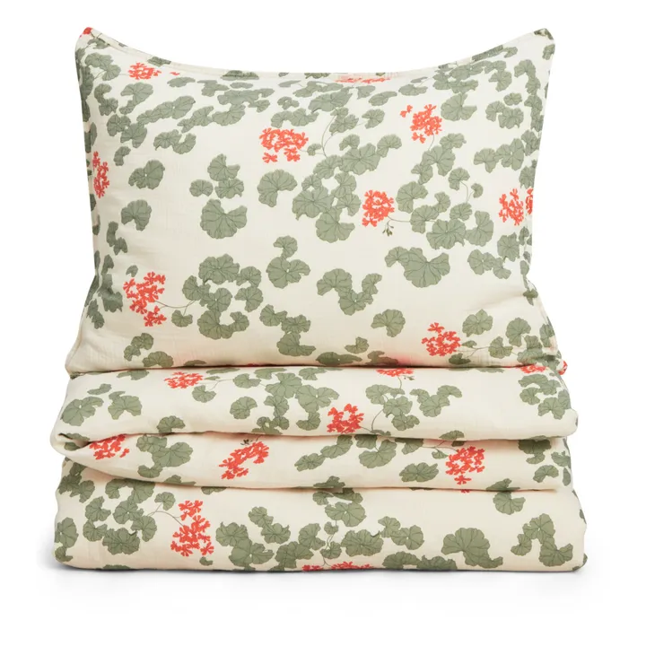 garbo&friends Parure de lit Pelargonium | Vert
