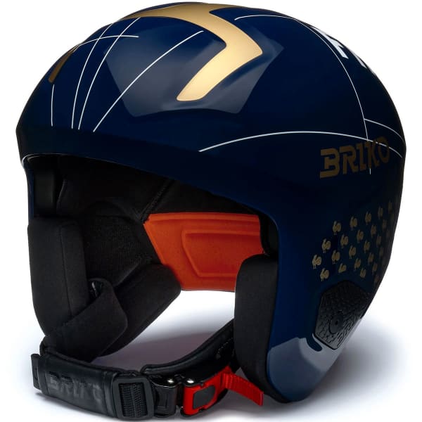 Casque de ski BRIKO VULCANO 2.0 FRANCE SHINY TANGAROA BLUE - GOLD - WHITE