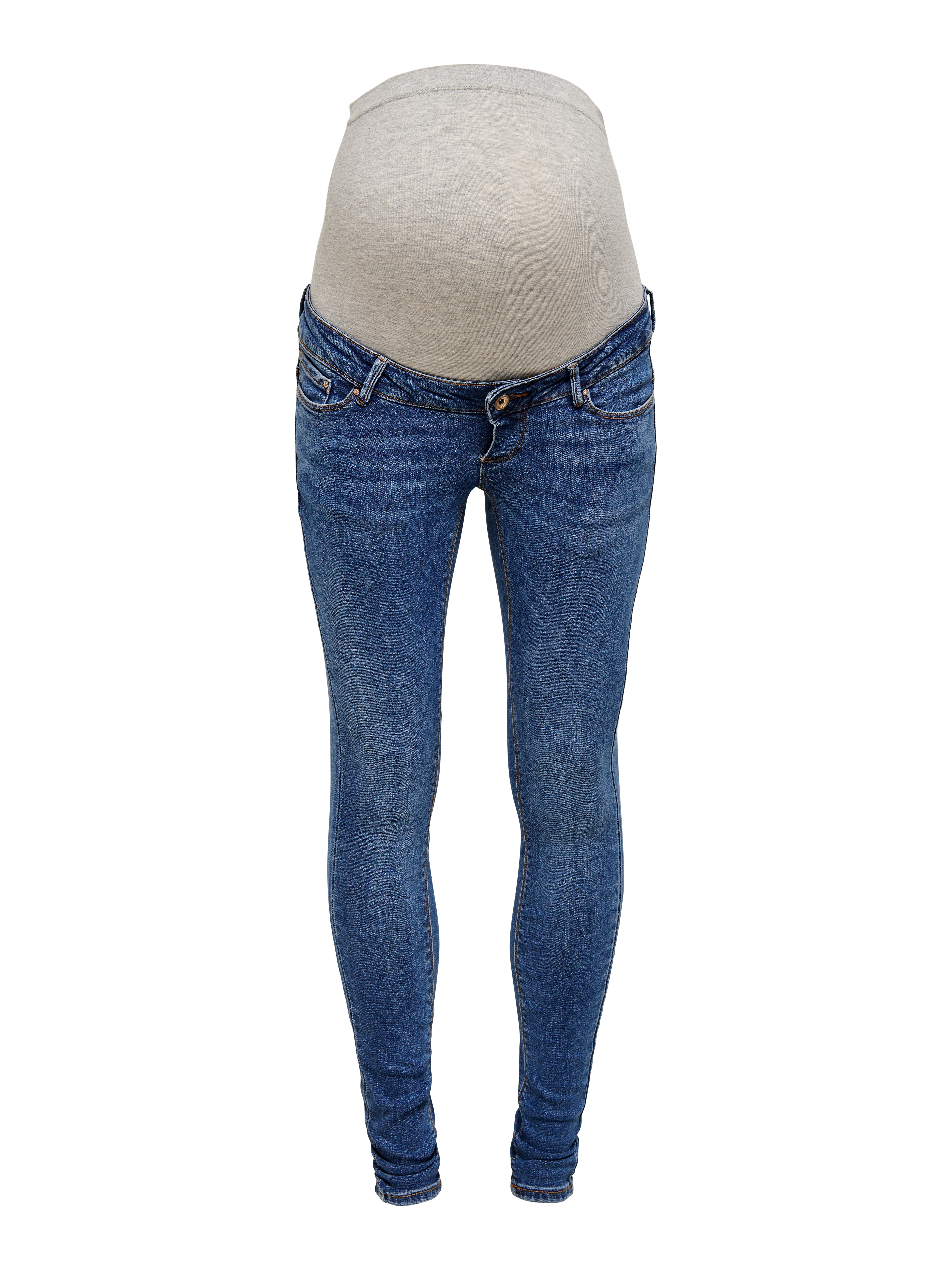 OLMPAOLA Hohe Taille Skinny Fit Jeans Medium Blue Denim