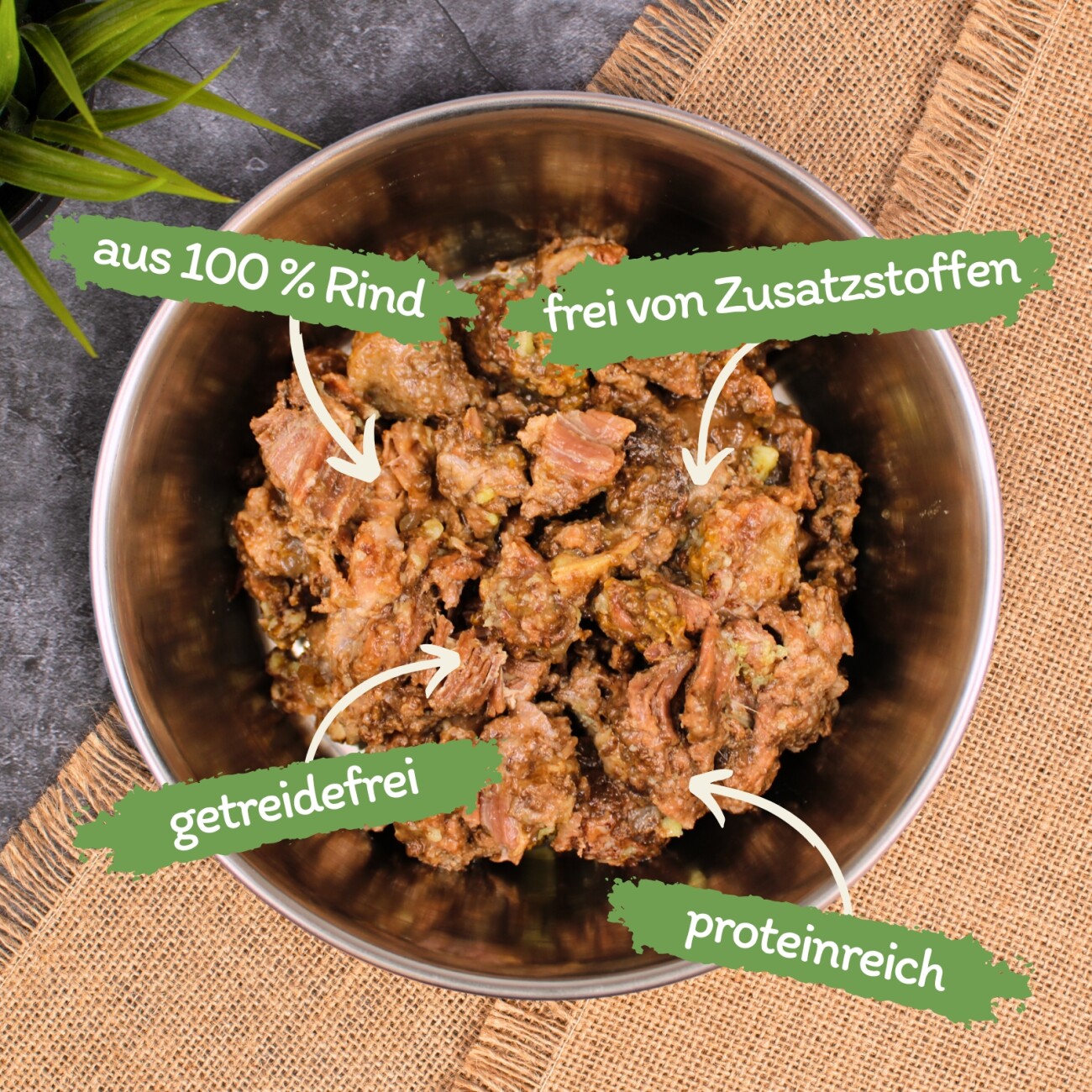 Lyra Pet Lecker.Pet Emily's 100 % Rindermuskelfleisch Katzenfutter Nassfutter 6x400 g