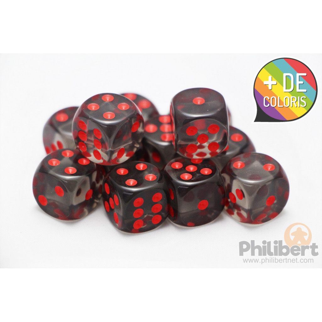 Set de 12 Dés 6 Faces Chessex : Translucent