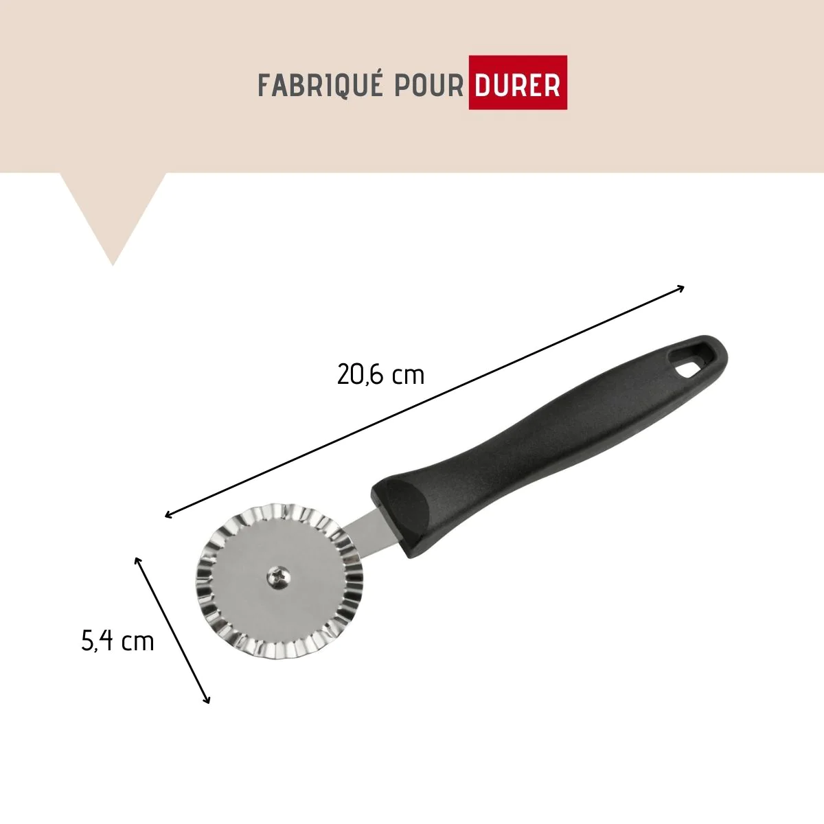 Roulette à pâtisserie cannelée 20,6 cm Pâtisserie FM Professional